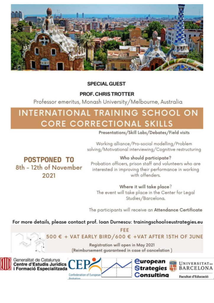 International Training School on Core Correctional Skills (2021)